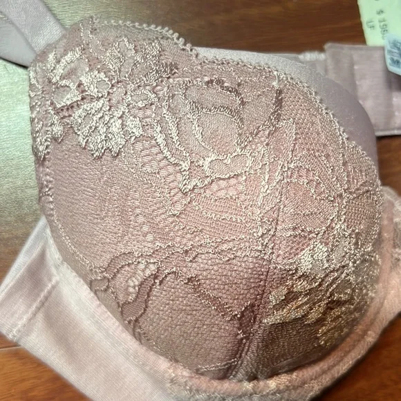 Wacoal La Vie Aisee blush pink padded push-up NWT lace adjustable bra size 32A‎ - Picture 5 of 15
